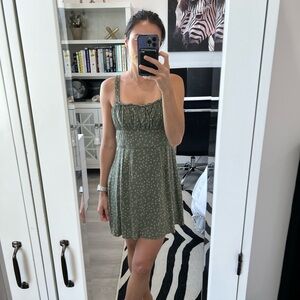 Trixxi Olive Floral Mini Dress